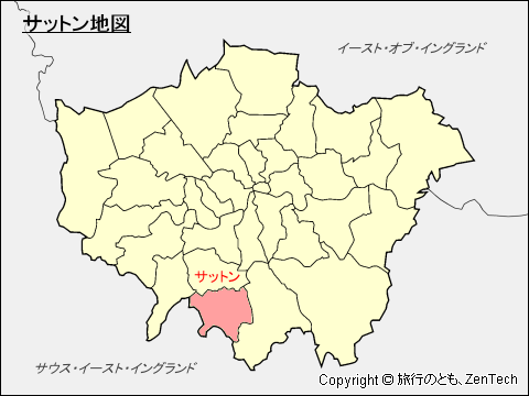 サットン区地図