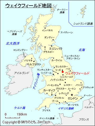 ウェイクフィールド地図