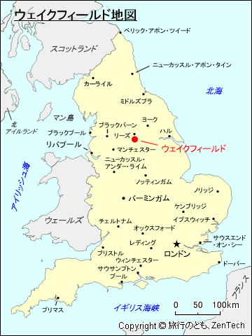 ウェイクフィールド地図