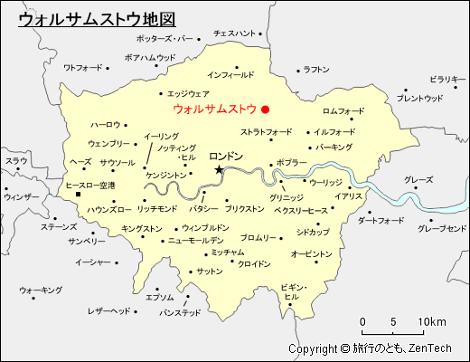 ウォルサムストウ地図