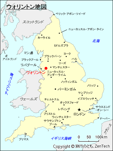 ウォリントン地図