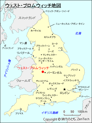 ウェスト・ブロムウィッチ地図