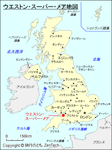 ウエストン・スーパー・メア地図