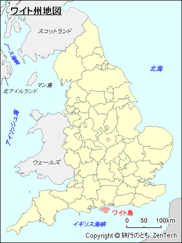 イングランド ワイト州地図