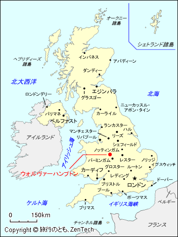 ウォルヴァーハンプトン地図