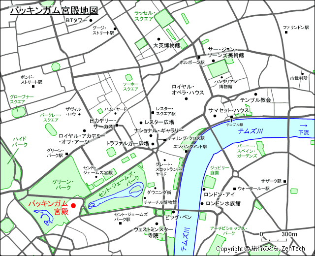 バッキンガム宮殿地図