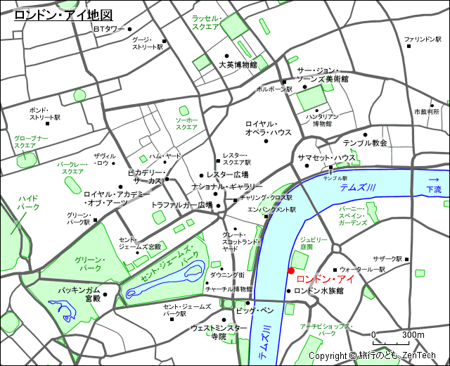 ロンドン・アイ地図
