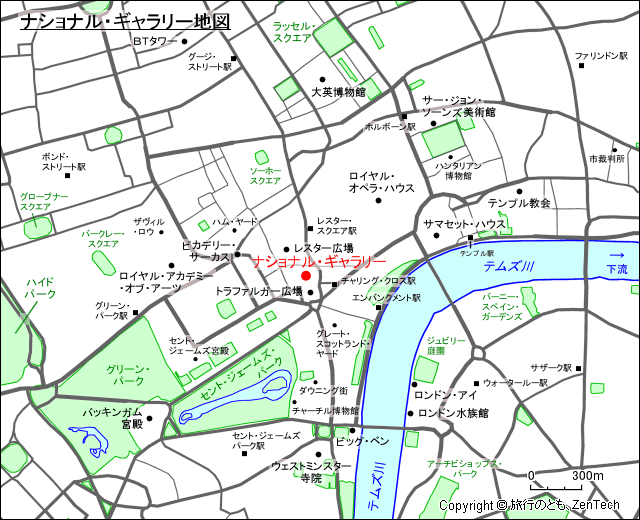 ナショナル・ギャラリー地図