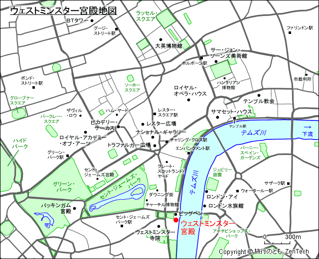ウェストミンスター宮殿地図