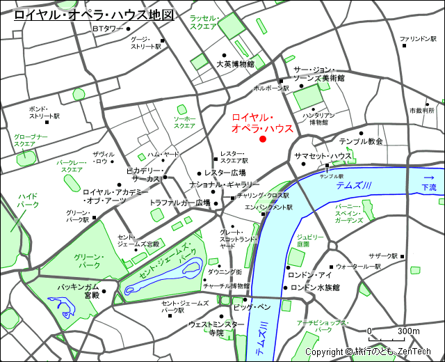 ロイヤル・オペラ・ハウス地図