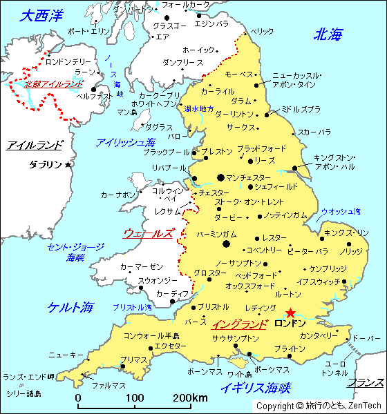 イングランド地図