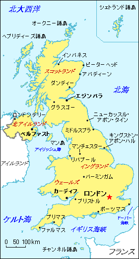 イギリス地図 旅行のとも Zentech