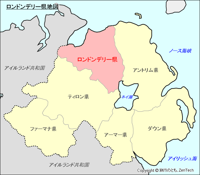 ロンドンデリー県地図
