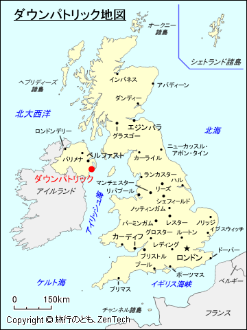 ダウンパトリック地図