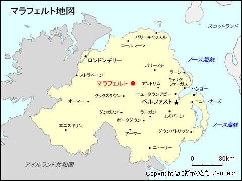 北アイルランド マラフェルト地図