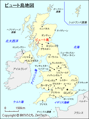 ビュート島地図