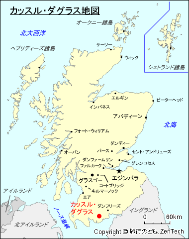 カッスル・ダグラス地図