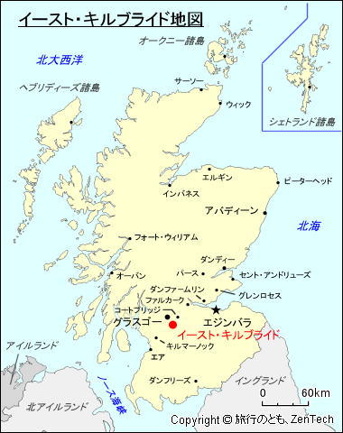 イースト・キルブライド地図