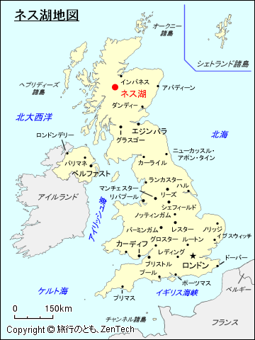 ネス湖地図