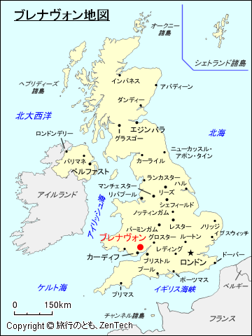 イギリスにおけるブレナヴォン地図