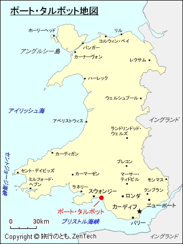 ウェールズ ポート・タルボット地図