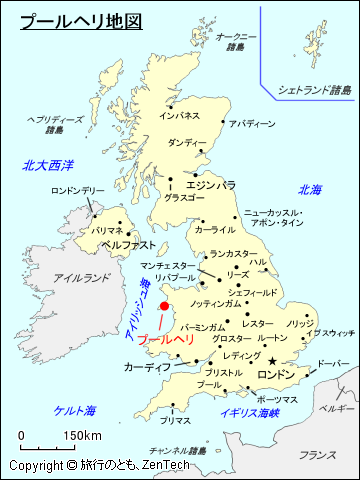 イギリスにおけるプールヘリ地図