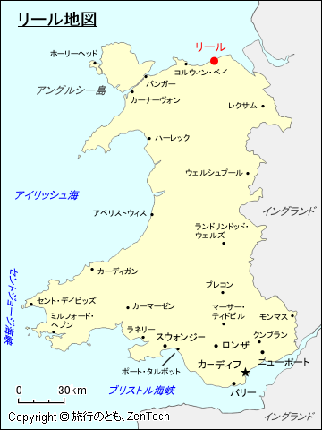 ウェールズ リール地図