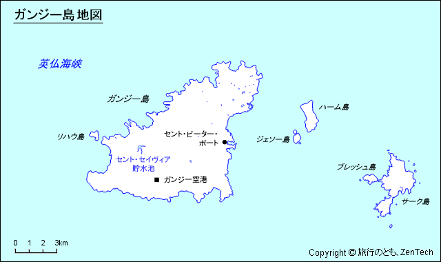 ガンジー島地図