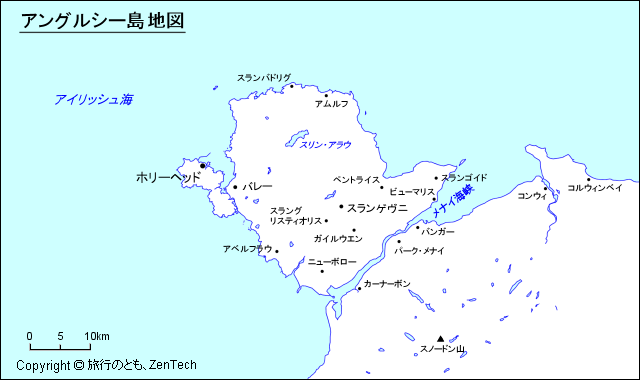 アングルシー島地図 アングルシー島地図