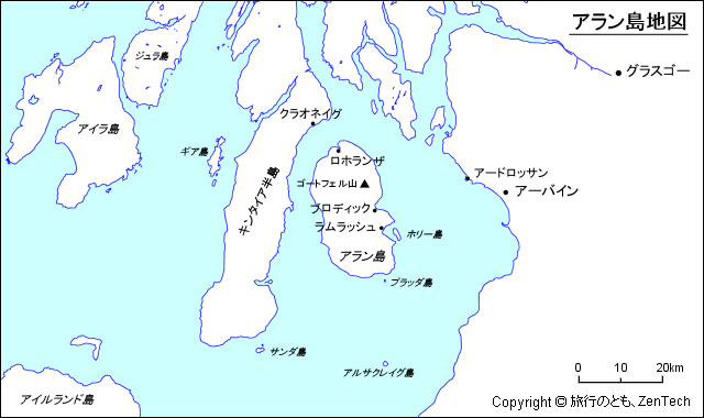 アラン島地図 アラン島地図