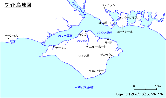 ワイト島地図