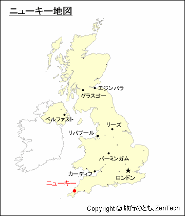 イギリスにおけるニューキー地図