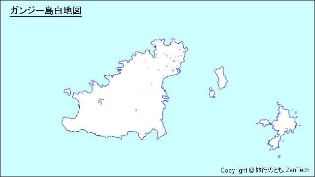 ガンジー島白地図