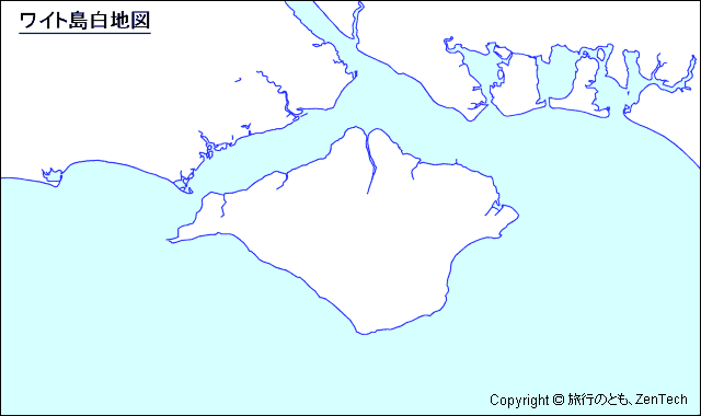 ワイト島白地図