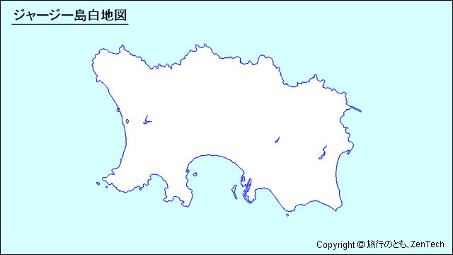 ジャージー島白地図