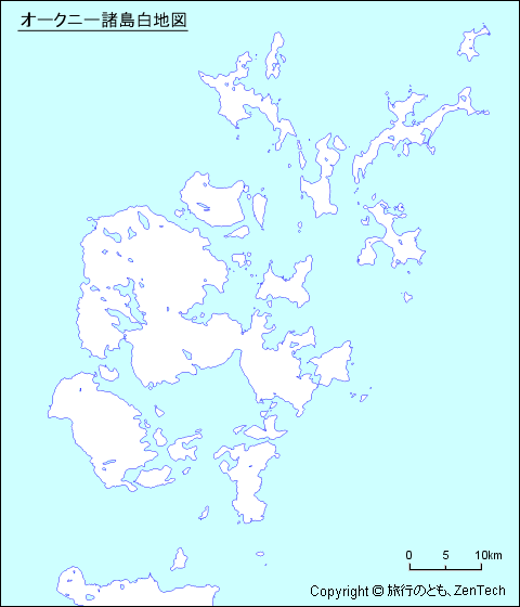 オークニー諸島白地図