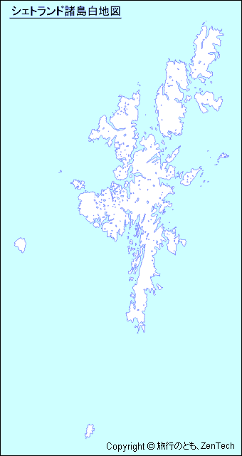 シェトランド諸島白地図
