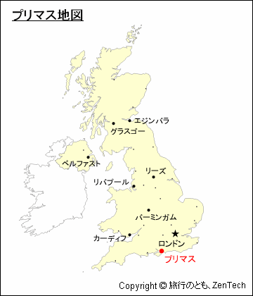 イギリスにおけるプリマス地図