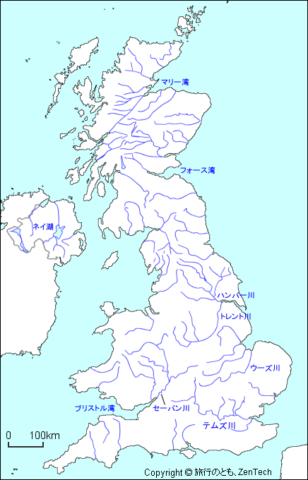 イギリス河川地図 旅行のとも Zentech