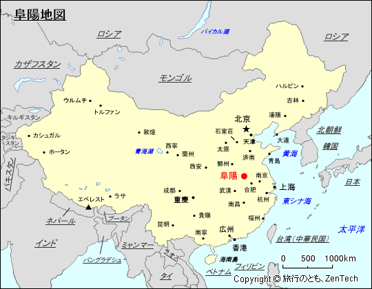 阜陽地図