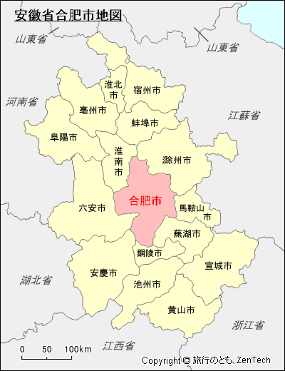 安徽省合肥市地図