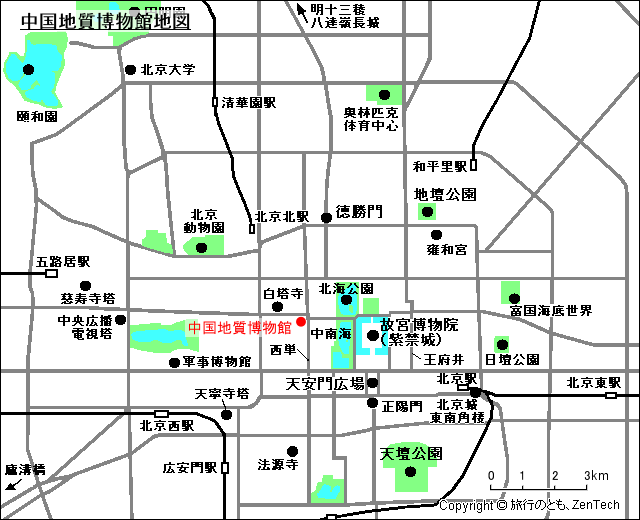 中国地質博物館地図