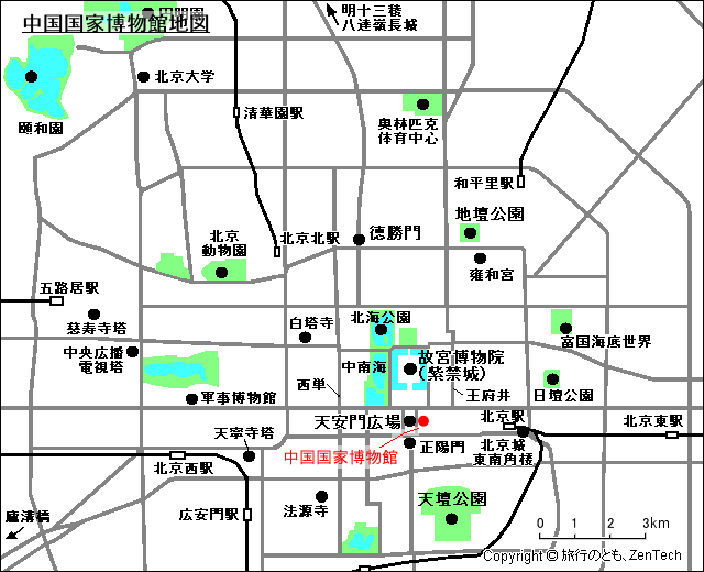 中国国家博物館地図