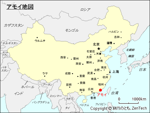 アモイ地図
