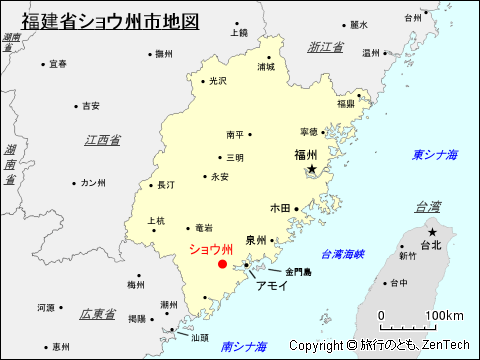福建省漳州市地図