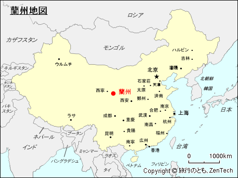 蘭州地図