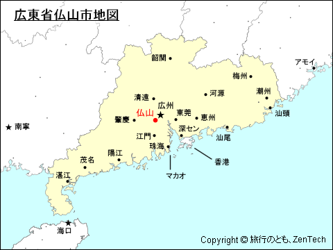 広東省仏山市地図