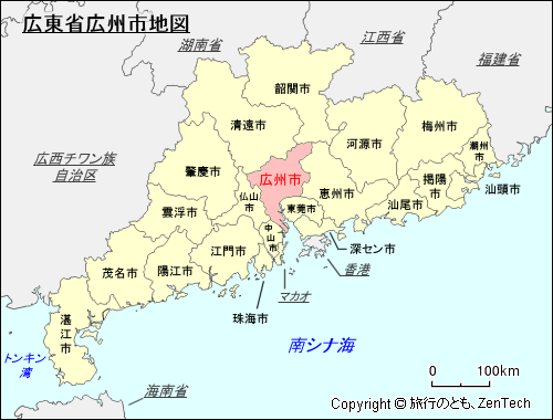 広東省広州市地図