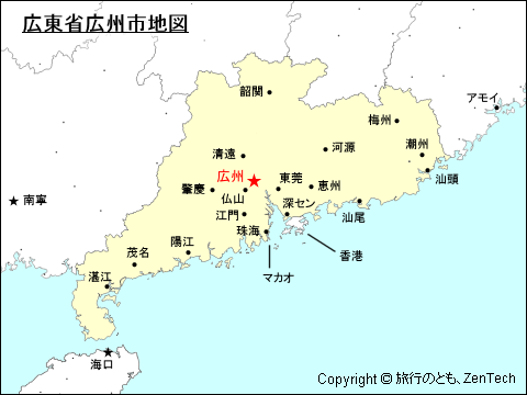 広東省広州市地図