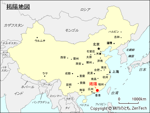 掲陽地図